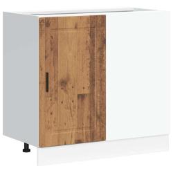 Armoire de cuisine Porto bois d'ing&eacute;nierie grand espace de rangement pieds r&eacute;glables 86 x 46 x 81,5