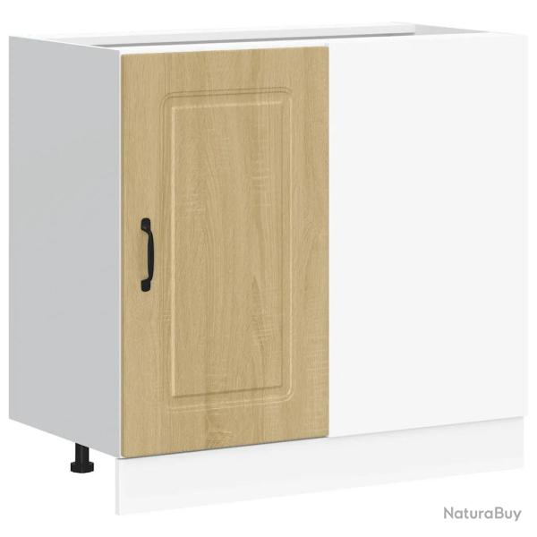 Armoire de cuisine Kalmar avec rangement spacieux 86 x 46 x 81,5 cm pieds r�glables style contempor