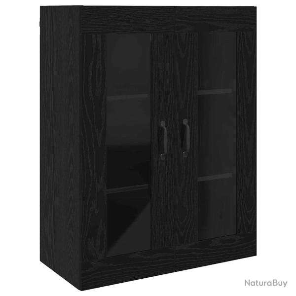 Armoire murale suspendue moderne design chic 69,5 x 34 x 90 cm en bois d'ing�nierie noir 02_0052475