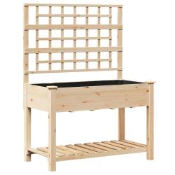 Cache-pot de jardin design moderne en bois de sapin massif 115 x 60 x 153 cm &eacute;l&eacute;gant pour plantes e