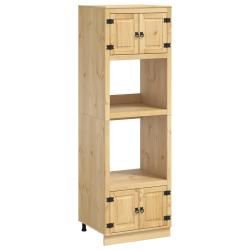 Armoire rectangulaire moderne avec 3 &eacute;tag&egrave;res 66 x 58 x 207 cm en pin massif miel 02_0058896