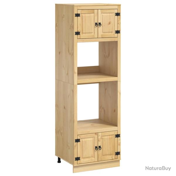 Armoire rectangulaire moderne avec 3 �tag�res 66 x 58 x 207 cm en pin massif miel 02_0058896