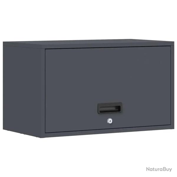 Armoire murale chic moderne garage rangement vertical 60 x 33 x 35 cm en acier anthracite 02_0052855