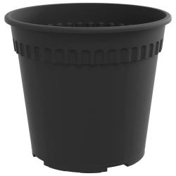Lot de 24 pots &agrave; fleurs ronds 19 x 19 x 16 cm l&eacute;gers avec drainage jardin terrasse en plastique noi