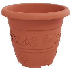 Lot de 24 pots &agrave; fleurs ronds minimalistes modernes int&eacute;rieur ext&eacute;rieur 26 x 21,5 cm en plastique r