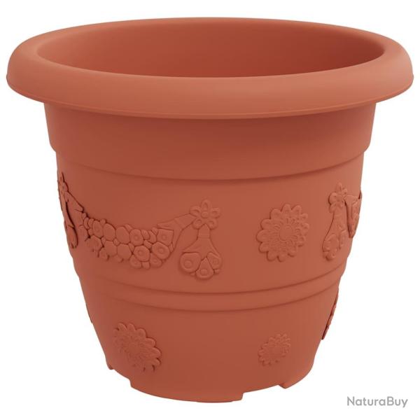 Lot de 24 pots � fleurs ronds minimalistes modernes int�rieur ext�rieur 26 x 21,5 cm en plastique r