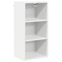 Armoire suspendue moderne avec grand espace de stockage 40 x 29,5 x 80 cm en bois d'ing&eacute;nierie blan