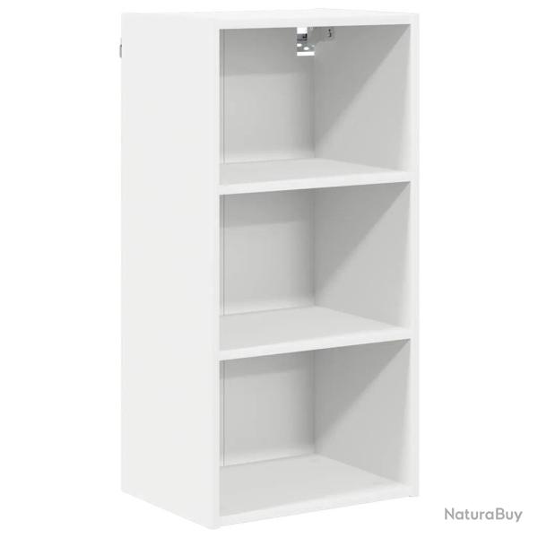 Armoire suspendue moderne avec grand espace de stockage 40 x 29,5 x 80 cm en bois d'ing�nierie blan