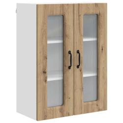 Armoire de cuisine rectangulaire moderne rangement spacieux 60 x 31 x 80 cm en bois d'ing&eacute;nierie ch