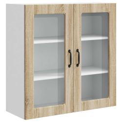 Armoire de cuisine murale moderne avec &eacute;tag&egrave;res 80 x 31 x 80 cm en bois d'ing&eacute;nierie ch&ecirc;ne sonoma 0