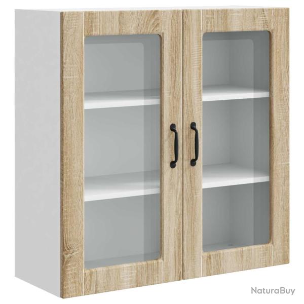 Armoire de cuisine murale moderne avec �tag�res 80 x 31 x 80 cm en bois d'ing�nierie ch�ne sonoma 0
