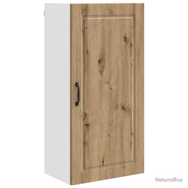 Armoire de cuisine murale moderne avec 3 �tag�res 50 x 31 x 100 cm en bois d'ing�nierie ch�ne artis