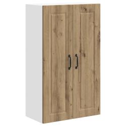 Armoire de cuisine moderne murale rangement pratique 60 x 31 x 100 cm en bois d'ing&eacute;nierie ch&ecirc;ne ar