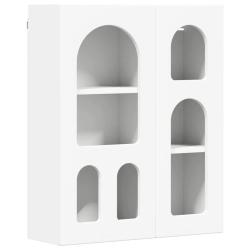 Armoire suspendue moderne utilitaire salle de bain 59 x 20 x 71 cm finition &eacute;l&eacute;gante en bois d'ing&eacute;