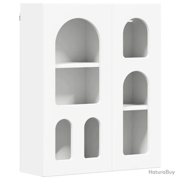 Armoire suspendue moderne utilitaire salle de bain 59 x 20 x 71 cm finition �l�gante en bois d'ing�