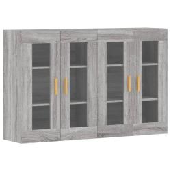 Lot de 2 armoires murales rangement &eacute;l&eacute;gant 69,5 x 34 x 90 cm en bois d'ing&eacute;nierie sonoma gris 02_0