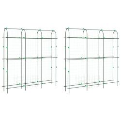 Lot de 2 treillis de jardin en U ajustable 181 x 31 x 182,5 cm stable design vert 02_0055606