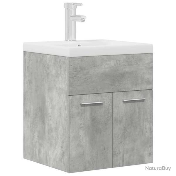 Armoire de lavabo salle de bain design moderne murale 41 x 38,5 x 46 cm espace de rangement en bois