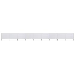 Brises-vue paravent 9 panneaux tissu 1200 x 120 cm blanc sable 02_0008855