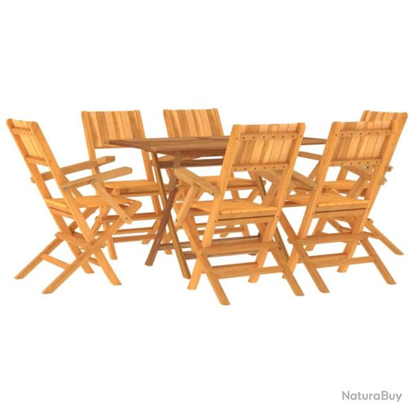 Ensemble � d�ner salon de jardin meuble d'ext�rieur 7 pi�ces bois de teck solide 02_0014344