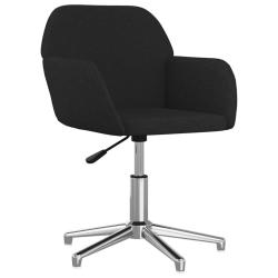Chaise fauteuil si&egrave;ge pivotante de bureau informatique &eacute;tude tissu noir 02_0024161