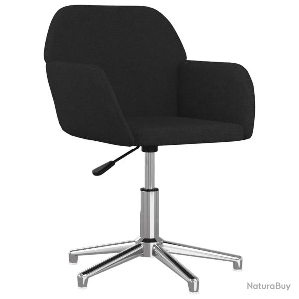 Chaise fauteuil si�ge pivotante de bureau informatique �tude tissu noir 02_0024161