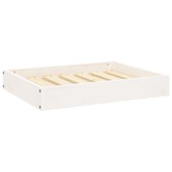 Lit pour chien panier canap&eacute; confortable 61,5 x 49 x 9 cm bois de pin solide blanc 02_0042743