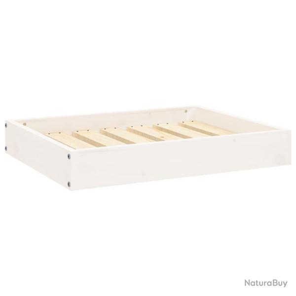 Lit pour chien panier canap� confortable 61,5 x 49 x 9 cm bois de pin solide blanc 02_0042743