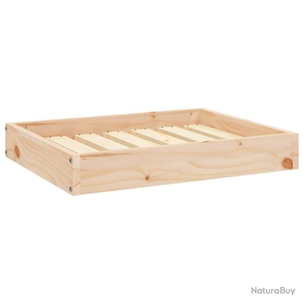 Lit pour chien panier canap� confortable 61,5 x 49 x 9 cm bois de pin solide marron 02_0042742