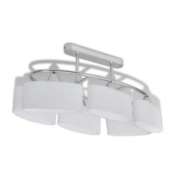 Plafonnier moderne design contemporain 55 x 25 x 27 cm pour 6 ampoules E14 finition chrom&eacute;e 02_0046