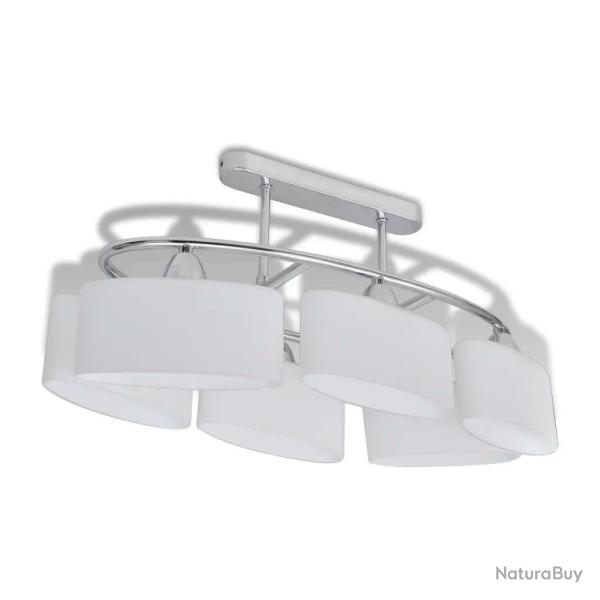 Plafonnier moderne design contemporain 55 x 25 x 27 cm pour 6 ampoules E14 finition chrom�e 02_0046