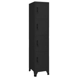 Armoire &agrave; casiers moderne 38 x 45 x 180 cm avec 4 portes verrouillables ambiance bureau en acier no