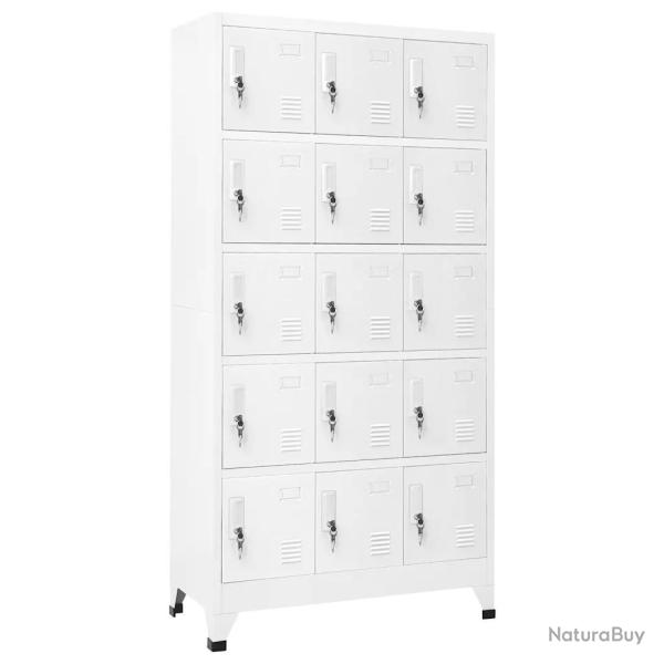 Armoire � casiers moderne 90 x 40 x 180 cm avec portes verrouillables bureau salle de classe en aci