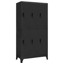 Armoire &agrave; casiers moderne salle de classe 90 x 45 x 180 cm avec portes verrouillables en acier anth