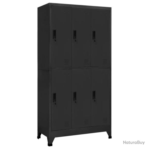 Armoire � casiers moderne salle de classe 90 x 45 x 180 cm avec portes verrouillables en acier anth
