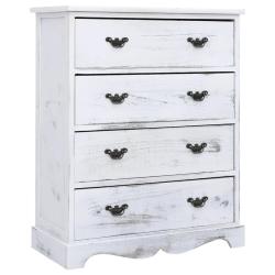 Armoire &agrave; tiroirs moderne pratique 60 x 30 x 75 cm en bois blanc 02_0046461