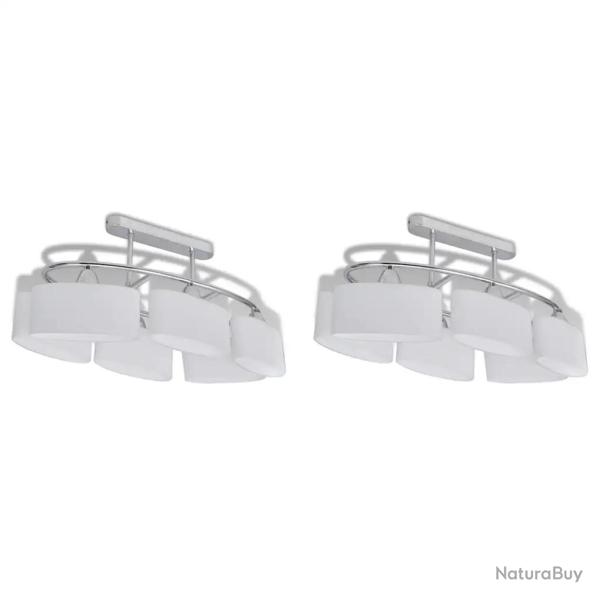 Lot de 2 plafonniers design moderne ellipso�dal 55 x 25 x 27 cm en m�tal chrom� 02_0046389