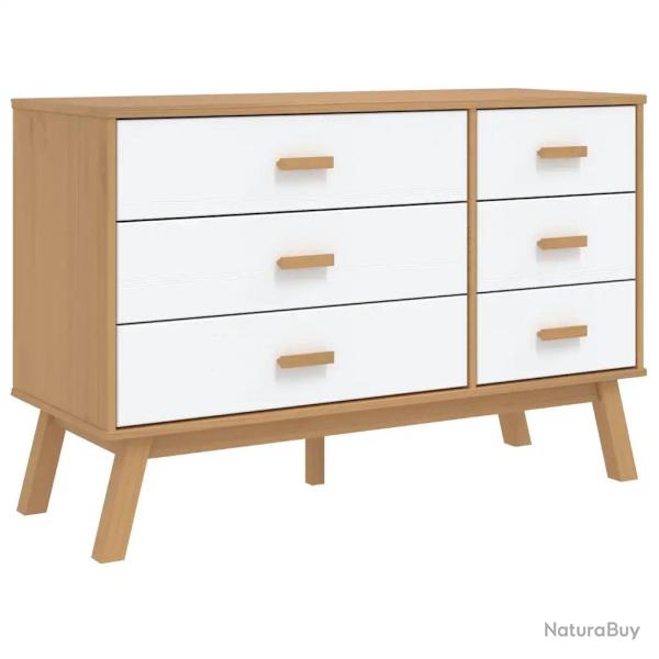 Armoire � tiroirs scandinave 111 x 42 x 73,5 cm grand espace de rangement finition mate en bois de