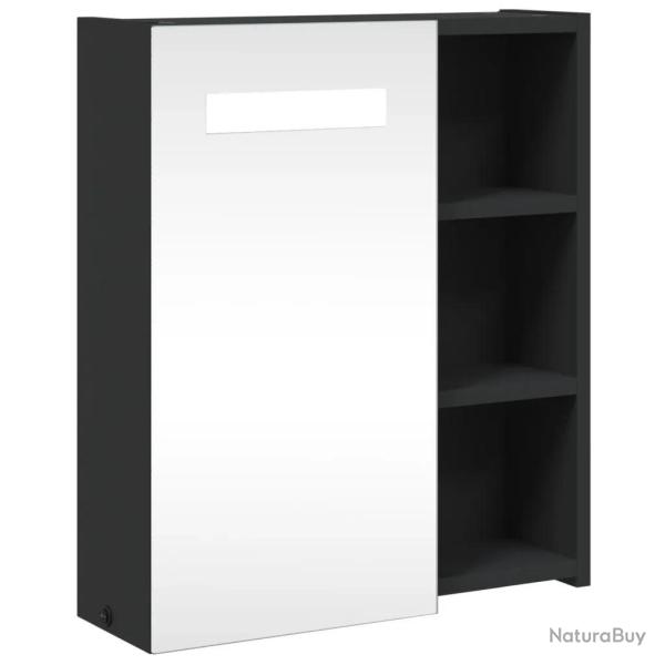 Armoire de salle de bain � miroir LED murale 45 x 13 x 52 cm avec �clairage pratique et design �pur