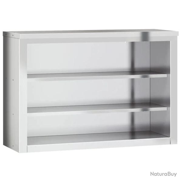 Armoire murale de cuisine en acier inoxydable 110 x 40 x 75 cm design moderne avec 2 �tag�res coule