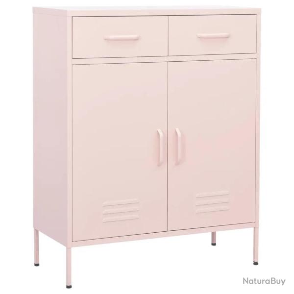 Armoire de rangement en acier 80 x 35 x 101,5 cm avec 2 tiroirs et �tag�re r�glable style contempor
