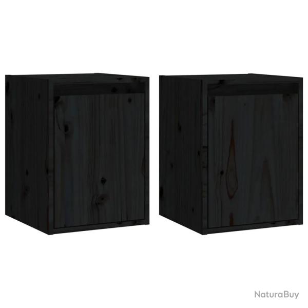 Lot de 2 armoires murales pratiques contemporaines d�coration 30 x 30 x 40 cm en bois de pin massif