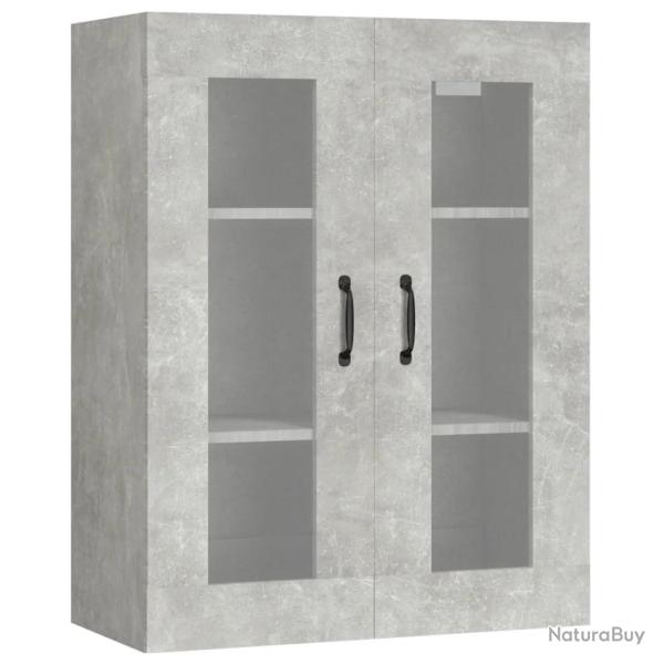 Armoire murale suspendue pratique rangement design moderne 69 x 34 x 90 cm en bois gris b�ton 02_00