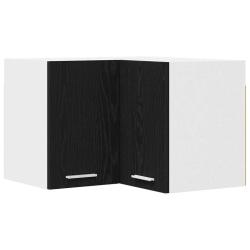 Armoire suspendue moderne cuisine design &eacute;pur&eacute; 57 x 57 x 40 cm en bois d'ing&eacute;nierie noir 02_0053234