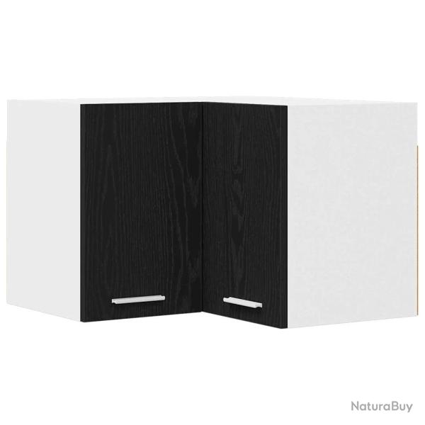 Armoire suspendue moderne cuisine design �pur� 57 x 57 x 40 cm en bois d'ing�nierie noir 02_0053234