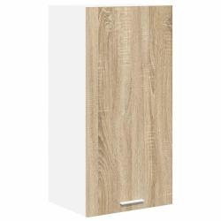 Armoire suspendue moderne avec grand espace de rangement 40 x 31 x 80 cm en bois d'ing&eacute;nierie blanc