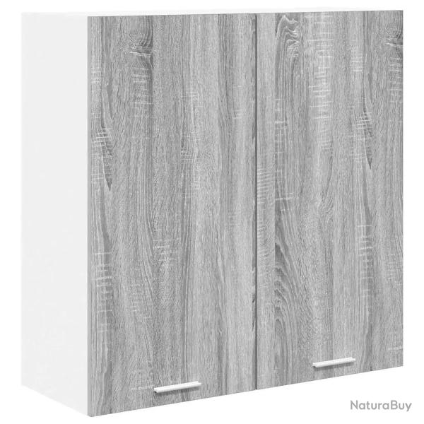 Armoire suspendue moderne grand espace de rangement 80 x 31 x 80 cm en bois d'ing�nierie gris sonom