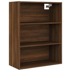 Armoire murale suspendue avec 3 compartiments fonction de rangement 69,5 x 32,5 x 90 cm en bois d'i