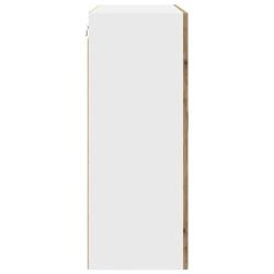 Armoire de cuisine design &eacute;pur&eacute; moderne 80 x 31 x 80 cm grand espace de stockage en bois d'ing&eacute;nier