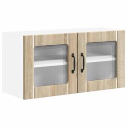 Armoire de cuisine moderne rectangulaire rangement pratique 80 x 31 x 40 cm en bois d'ing&eacute;nierie ch